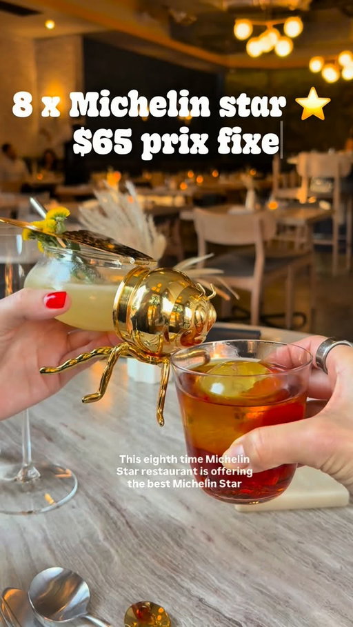 8x Michelin star restaurant Bresca offers a $65 tasting menu during the weekdays! Insane deal and a great way to try a Michelin restaurant!