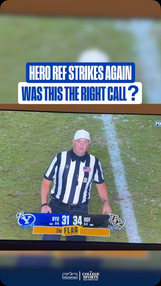 We are in week 8 and refs are still determining outcomes of games.

This gave UCF another set of downs inside the 5 yard line instead of a huge OT stop for the Cougars

🎥 @stoolpresidente 
•
•
•
#gocougs #byufootball #byu #gocougs🤙 #byumbb