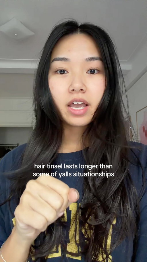 and each piece is tied to a singular strand of hair