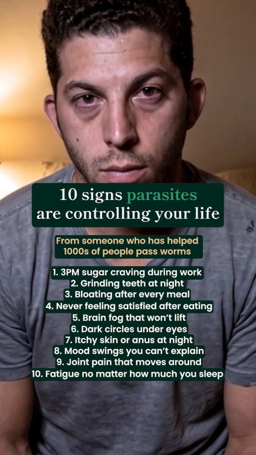 Ten symptoms people often blame on parasites, including bloating, fatigue, brain fog, cravings, and disrupted sleep. 🪱

But these symptoms are nonspecific. They can have many possible causes, and a list on social media cannot diagnose what is happening in someone’s body.

Use it as a prompt to ask better questions, not as proof or a reason to start a DIY cleanse.

#GutHealth #Parasites #HealthEducation #Wellness