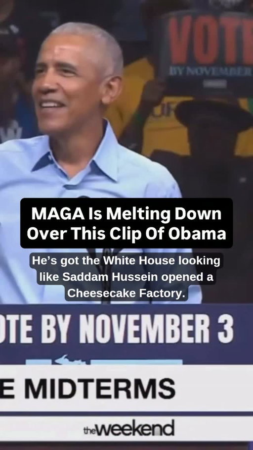The MAGA faithful got a bit worked up on Saturday after former President Barack Obama mocked President Donald Trump’s gold-plated Oval Office.

“I don’t know if you’ve noticed, but he seems very focused on home renovation,” Obama said. “He should be on HGTV. ... There’s gold everywhere. He’s got the White House looking like Saddam Hussein opened a Cheesecake Factory.”

Trump supporters instantly lashed out on social media, with many critics accused Obama of being a snob, claiming his comments were directly insulting Cheesecake Factory itself and its customers.