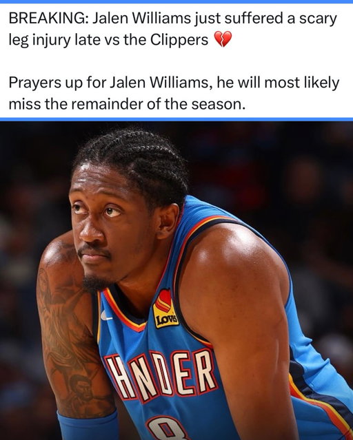 Prayers up to Jalen Williams who suffered a very scary leg/ankle injury late in the game vs the Clippers 🙏

This is just heartbreaking man.