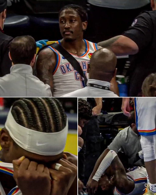Jalen Williams was stretchered off after a leg injury vs. the Clippers.
