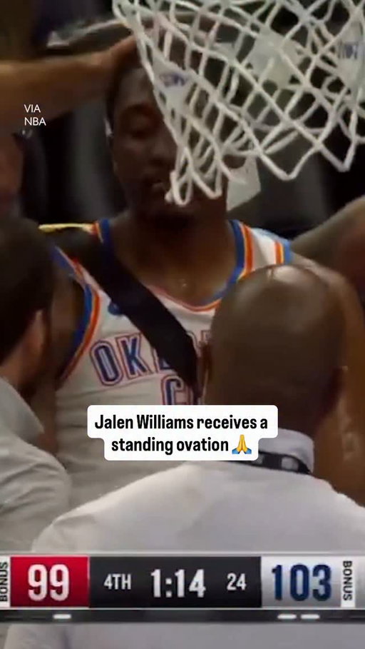 OKC fans supported Jalen Williams after going down with a lower leg injury.

(via @nba)