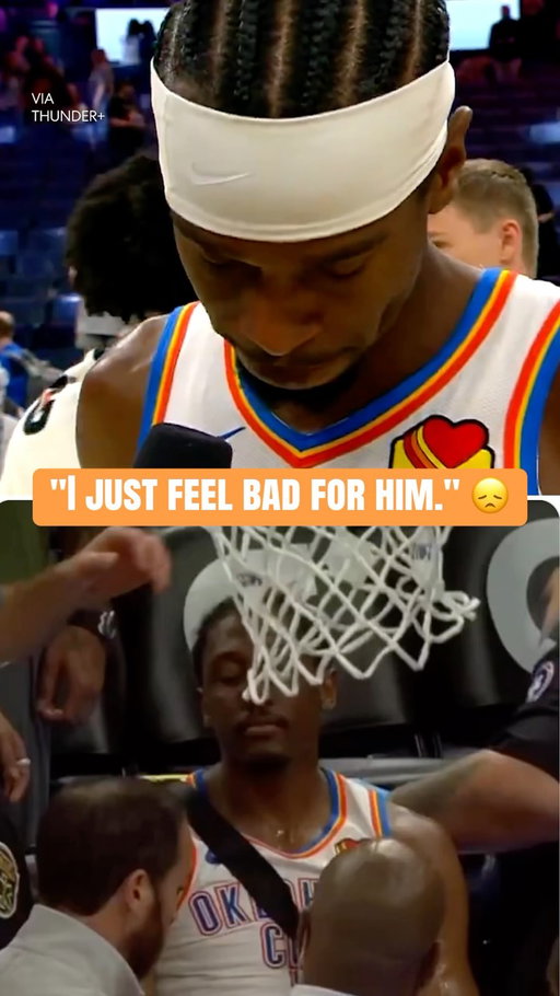 SGA was visibly emotional after Jalen Williams suffered a serious lower leg injury on Sunday 💔

(via Thunder+)