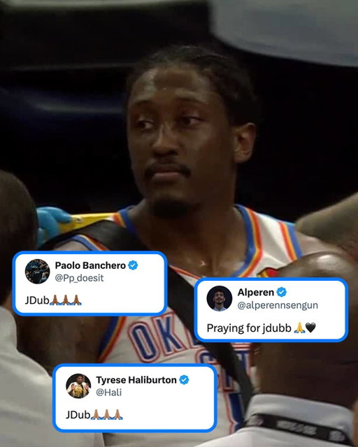 Players shared their support for Jalen Williams after he was carted off the floor with a leg injury during Clippers-Thunder.