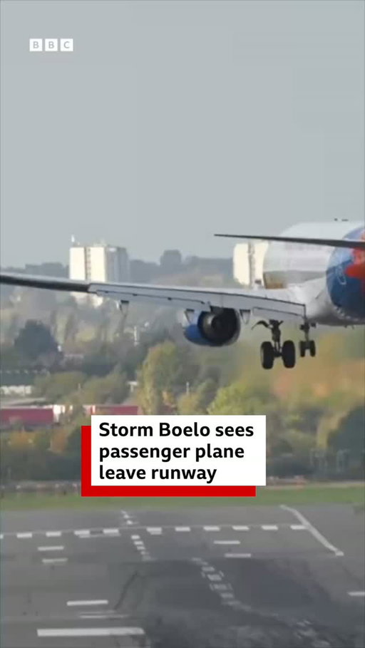 High winds caused a passenger plane to momentarily leave the runway at Birmingham Airport as Storm Boelo brought disruption across the West Midlands.

Jet2 said flight LS1310 from Venice moved off the runway after landing on Sunday afternoon due to "exceptional weather conditions" caused by the storm.

Full story in bio 🔗

#birmingham #storm #boelo #weather #airport