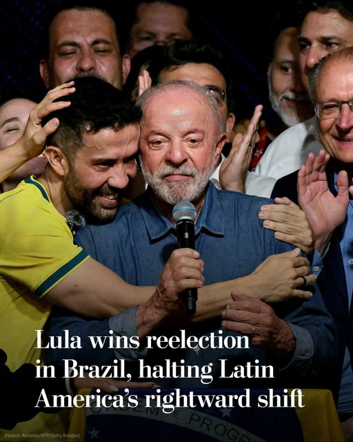 Brazilian President Luiz Inácio Lula da Silva, in a stunning political comeback, won reelection Sunday over conservative Sen. Flávio Bolsonaro who had pledged to join President Trump’s “Shield of the Americas” security and political initiative.

The result showed voters in Brazil, Latin America’s largest democracy, declining to join the region’s marked rightward shift in which a wave of conservative candidates won office and built alliances with Trump. Bolsonaro, however, refused to concede defeat.

Lula is Brazil’s first presidential candidate to finish second in the first round and win the runoff, and the first elected four times. He served two terms from 2003 to 2011 before returning to office in 2023.

With more than 99 percent of ballots counted, Lula, who turns 81 on Tuesday, had 51.75 percent of the vote, electoral authorities reported, compared to 48.25 percent for Bolsonaro, the 45-year-old son of former president Jair Bolsonaro.

Jair Bolsonaro is in prison after being convicted of plotting a military coup to remain in power following his 2022 election loss to Lula.

Tap the link in our bio to learn more.