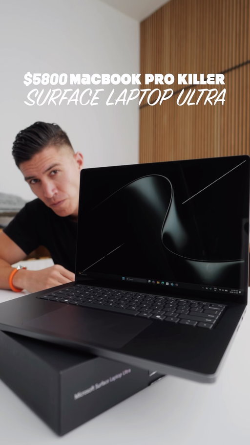The $5800 MacBook Pro Killer?
Microsoft Surface Laptop Ultra

This new @microsoft flagship performance laptop powered by NVIDIA RTX Spark

- 6144 cores 1 Petaflop of AI compute performance
- 128GB RAM / 2TB SSD
- 15” mini LED Touchscreen Display
- New Magnetic USB-C Charging Port

Would you take this or a MacBook Pro? 

#Microsoft #SurfaceLaptopUltra #tech #technology #unboxing