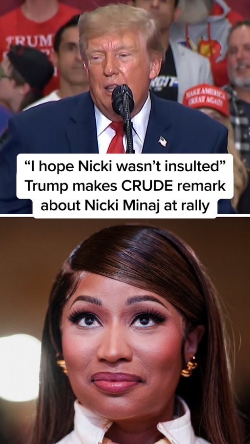 After making comments about Ohio Senator Jon Husted’s body in recent weeks, President Trump turned his attention to rapper Nicki Minaj, who was in attendance at a rally in Michigan on Sunday.