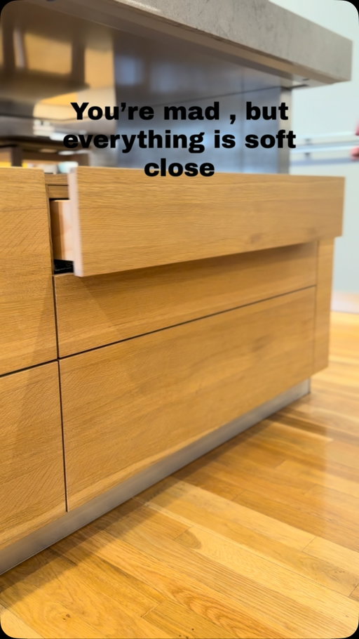 Luxury is in the details—and sometimes, in how a drawer closes. ✨ TEAM 7’s soft-close drawers glide smoothly to a gentle close, bringing everyday comfort to beautifully crafted cabinetry. Experience the difference at German Kitchen Center—book your complimentary design consultation through the link in our bio.
