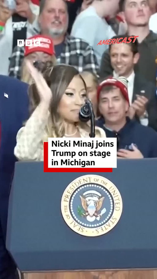 Rapper Nicki Minaj said US President Donald Trump has "changed the energy of the country" as she joined him at a Michigan rally to campaign for Republicans ahead of the nationwide midterm elections.

But has this 'unlikely alliance' worked in the President's favour ahead of next week's midterm elections?

Americast hosts Marianna Spring and Justin Webb discuss the realities of celebrity political endorsements.

Tap the link in @BBCNews's bio to read more. 

#BBCNews