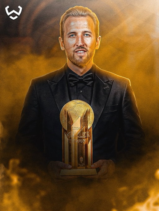 HARRY KANE WINS THE 2026 GERD MÜLLER TROPHY! 🏆🏴󠁧󠁢󠁥󠁮󠁧󠁿

The Bayern Munich striker is recognised as the best striker at the Ballon d’Or.