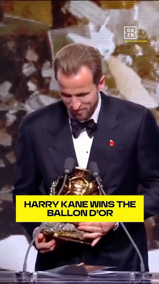 THE MOMENT HARRY KANE BECAME A BALLON D’OR WINNER! 🏆👑

Watch the England Captain and Bayern Munich star receive the biggest individual honor in football! #BallonDor
