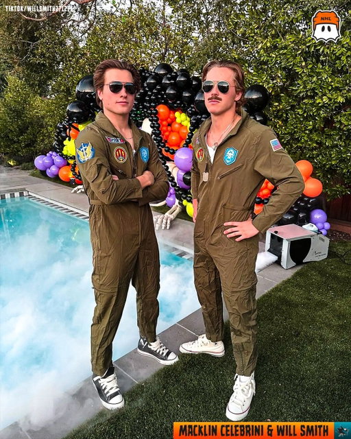 @mackcelebrini can be @_willsmith2's wingman anytime! 🤝 #HockeyHalloween