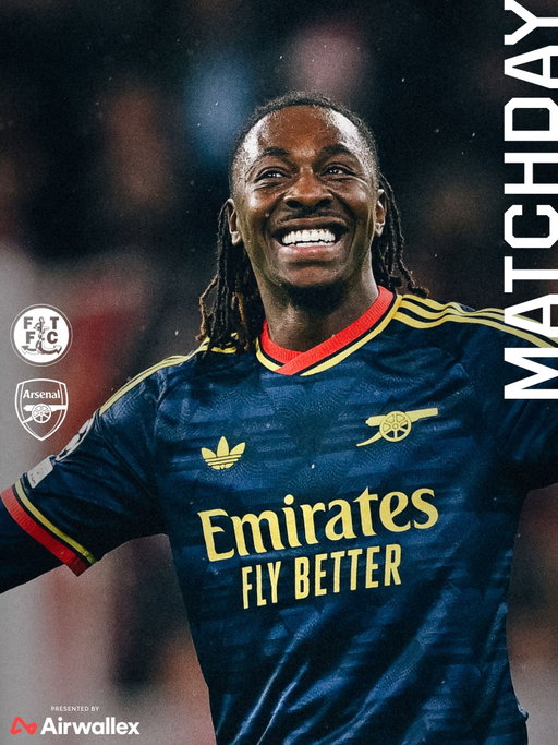 🔵 𝗠𝗔𝗧𝗖𝗛𝘿𝘼𝙔 🟡⁣⁣
⁣
🆚 Fleetwood Town⁣
🕗 8pm⁣
🏆 Carabao Cup⁣
🏟️ Highbury⁣
⁣
🤝 @Airwallex