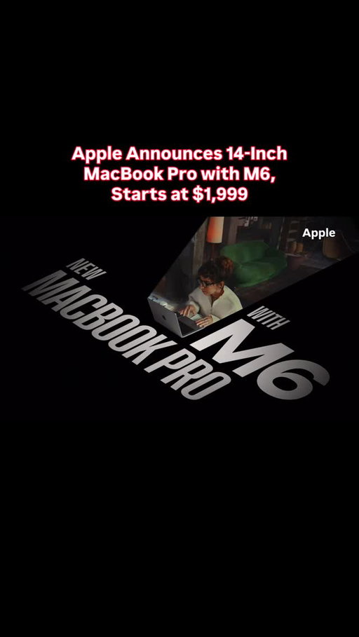 Nope, this new MacBook is not touchscreen. Apple just dropped its 14-inch MacBook Pro with M6. It features more AI capabilities, a Liquid Retina XDR display, a 12MP Center Stage camera, and more. #apple #m6macbookpro #macbookpro #proandtell #applenews