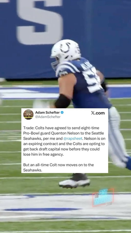 BREAKING NEWS: The Indianapolis Colts have agreed to send Quenton Nelson to the Seattle Seahawks..

Thank you for your service to the Indianapolis Colts..

He was dominant for us the entire time he was here