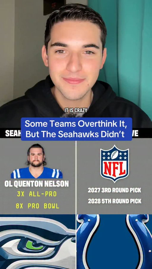 I’d be perfectly comfortable giving 30 year old Quenton Nelson a top dollar extension now #nfl #seahawks #colts #seattlseahawks #nflnews