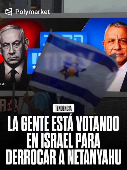 Netanyahu pidió ampliar el horario de votación y sugirió que los partidos árabes “están robando” las elecciones, tras una participación récord de 56% a las 4 p.m. El Likud solicitó extender el horario más allá de las 10 p.m., sin explicar los motivos.

Es la primera elección desde los ataques del 7 de octubre de 2023. Netanyahu aspira a repetir con la derecha supremacista religiosa y los ultraortodoxos, mientras el opositor Gadi Eisenkot asegura que hay “aires de cambio”.

Sigue a @polymarketespanol para acompañar los mercados que mueven el mundo