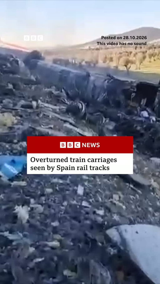 Dozens of people are feared dead after a Spanish high-speed train collided with another train south of the capital Madrid.
 
Footage from the scene shows multiple carriages off the tracks, with debris scattered widely.
 
Tap the link in @BBCNews’s bio to follow this breaking story live.
 
#Spain #BBCNews