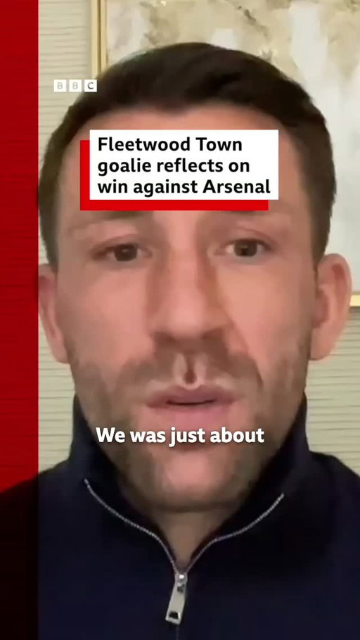 Arsenal suffered a shock Carabao Cup exit at the home of Fleetwood Town, as the League Two side recorded one of the biggest upsets in the competition's history.

The club from a small seaside town in Lancashire made history with their win over the reigning Premier League champions.
 
Tap the link in @BBCNews’s bio to read more about the match.
 
#BBCNews