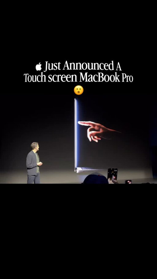 Apple CEO John Ternus just took to the stage in LA to announce a touch screen MacBook Pro with a glowing light and more. 😮 

#apple #macbookpro #macbook