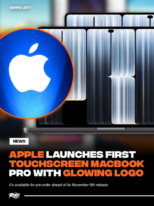 Apple has unveiled its first Touchscreen Macbook Pro‼️💻

It not only has an OLED display and thinner design than previous Macbooks, but it brings back Apple’s iconic glowing logo 🤯

The Touchscreen Macbook Pro will be released on November 6th, with 14” models selling for $2,899 and 16” selling for $3,399 👀

Are y’all gonna get one⁉️