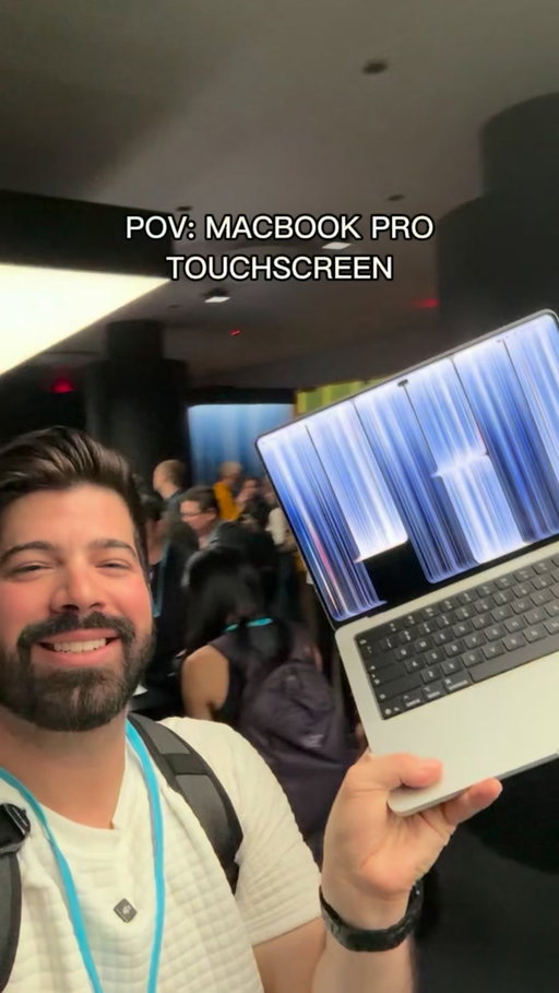 POV: Macbook Pro con touchscreen