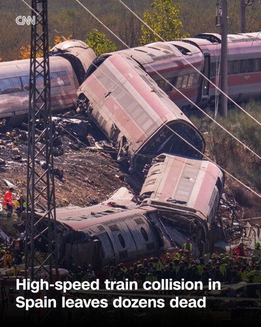 Scores of people have been killed and around 100 injured after two Spanish trains collided south of Madrid, according to a local government official. Spain's transport minister said the crash was caused by human error after a computer system failure.

Follow live updates at the link in bio.

📸: Manu Fernandez/AP, Vasco Cotovio/CNN