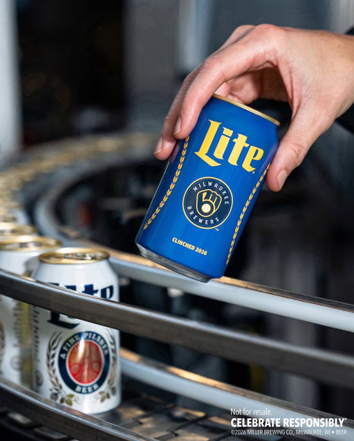 Here’s to the @brewers from our brewers. Introducing the Miller Lite Clinch Cans, filled with the very beer that was being made in Milwaukee tonight at 10:13p, the exact moment the team won it all. Milwaukee, it's Miller Time.
 
4,400 cans available. Starting at 12PM Central, Monday November 2, fans 21+ can reserve a time to pick up one can in-person while supplies last. Link in bio.