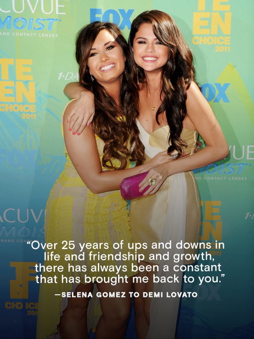 No one knows you like a lifelong best friend and @selenagomez knows it! 

Selena just shared a very sweet tribute to her 25-years-long friendship with @ddlovato following their 'Princess Protection Program' @rarebeauty campaign that dropped yesterday. From Disney till know, these ladies have it locked down. 

Photos: Getty Images, @selenagomez