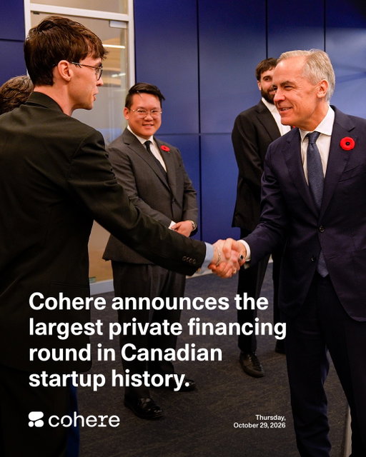 Our Series E funding round, which targets up to CAD $7 billion at a CAD $35.7 billion valuation; represents the largest private financing round ever undertaken by a Canadian technology company.

We're honored and humbled to have received support from Bell Ventures, NVIDIA, the Government of Canada, and more investors. The work continues 🇨🇦