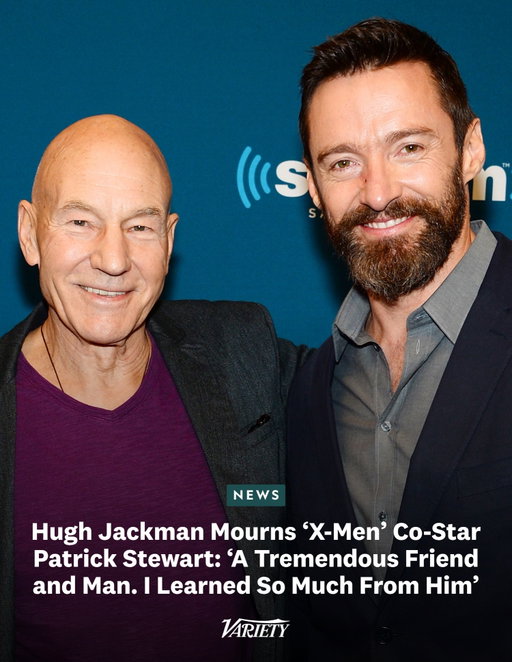 #HughJackman is mourning the loss of his long-time “X-Men” co-star and friend #PatrickStewart, who died on Wednesday at age 86 after a “brief battle” with Alzheimer’s and Lewy Body Dementia.

“We lost one of the greats of stage and screen today,” Jackman wrote on Instagram. “And, in my book, a tremendous friend and man. I learned so much from him. I will miss you, Patrick Stewart, all of my days.”

Read more at the link in bio.