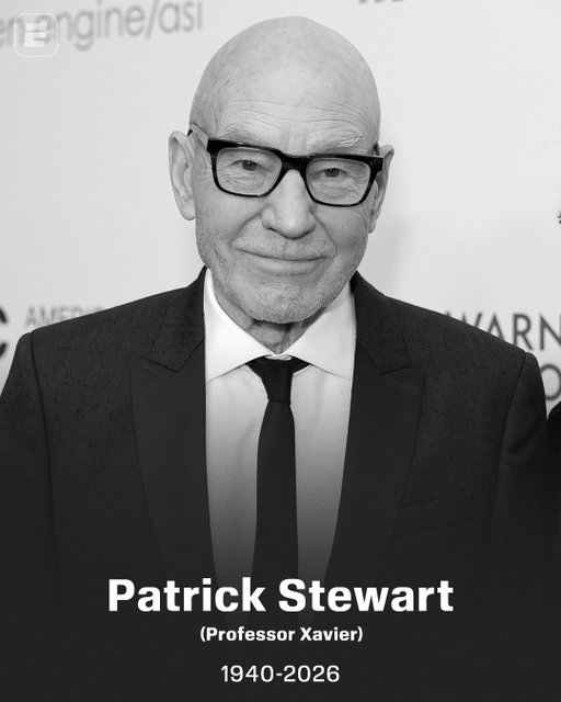 Patrick Stewart , o eterno Professor Xavier,  faleceu ontem, quarta-feira (28), com 86 anos, em Los Angeles, nos Estados Unidos. O ator lutava contra a doença de Alzheimer e demência de Corpos de Lewy  nos últimos tempos. Stewart era torcedor fanático do Huddersfield Town, da Inglaterra, e ficou conhecido no mundo do cinema com grandes atuações nas franquias franquia X-Men e Star Trek 😢