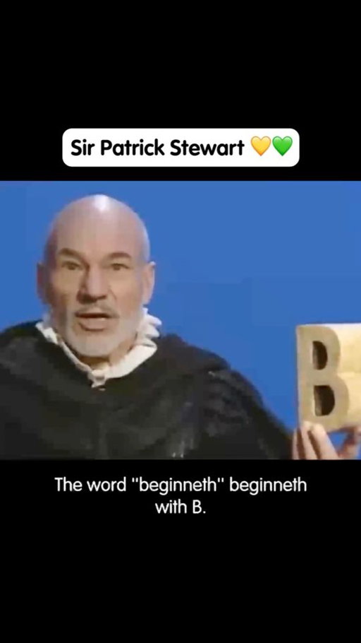 Sesame Workshop mourns the loss of Sir Patrick Stewart. Thank you for being our friend and for sharing your brilliance, joy, and kindness with the world. 💛💚