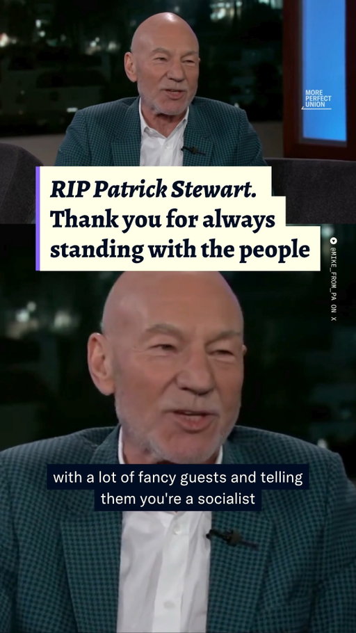 Rest in power, Patrick Stewart. Thank you for always standing with the people – in reality and in fiction.