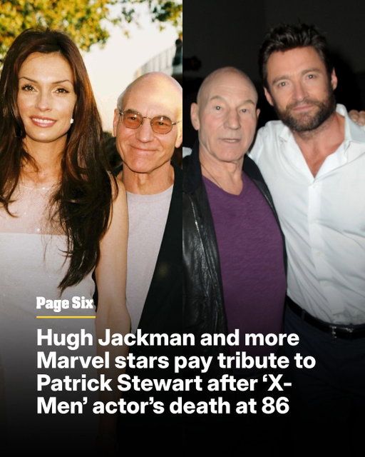 Hugh Jackman and more Marvel stars paid tribute to Patrick Stewart after his heartbreaking death at 86. 💔 Read the statements at the link in our bio.

📸: Shutterstock; Getty; Instagram/thehughjackman; FilmMagic; "X-Men"; "X-Men: Days of Future Past"