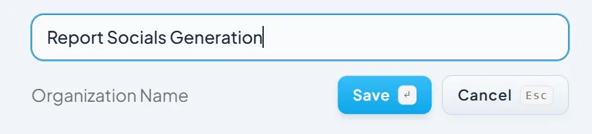 Renaming your dashboard from the top right of the Settings page