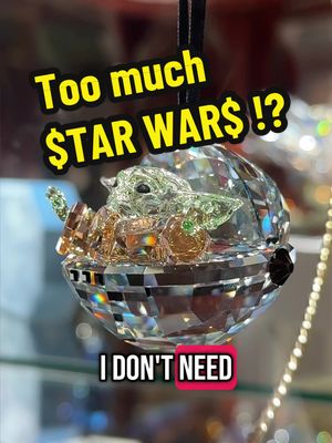 What is the $ craziest collectible you own? Would you want one of these? #collection #starwars #starwarsfan #starwarstiktok #disneyland #swarovski #swarovskicrystals #grogu @Disney Parks @Star Wars