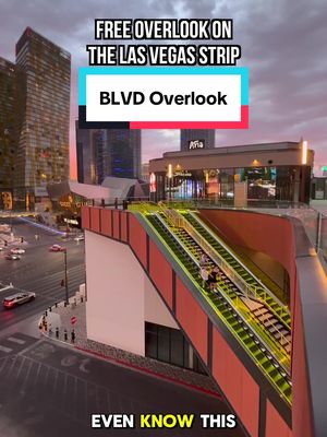 Looking for unbeatable Vegas views? This hidden gem is located at the heart of the Strip and is free to access. 🌆 #LasVegas #BLVDLasVegas #ThingsToDoInVegas #Vegas 