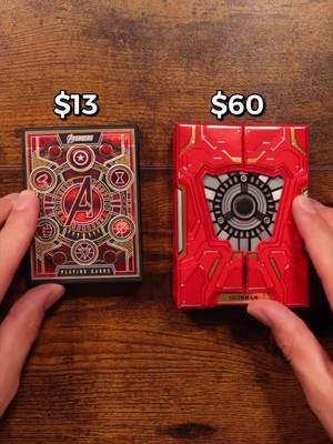 $13 VS $60 superhero playing cards 😮 #superhero #marvel #thedudewithcards #foru #fyp 