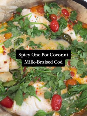 I’ve been feeling extra inspired by one pot meals recently, and this spicy coconut milk-braised cod is for *sure* here to stay! I loved the creamy sauce and the fiery heat from Thai chiles, yet the whole thing ate light and fresh thanks to citrus, fresh herbs, and the delicate nature of cod. https://backforseconds.substack.com/p/spicy-coconut-milk-poached-cod #cod #onepotmeal #easydinner #EasyRecipe #coconutmilk    Inspired by a tomato poached cod from @TheBoldAppetite 😊