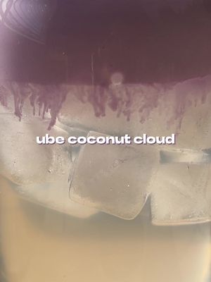 ube coconut cloud #fyp #coconutcloud #trend #ube    ingredients — 1 serving • 1-2 tbsp ube sweetened condensed milk • 1.5 oz (45 ml) heavy cream • 0.5 oz (15 ml) milk of choice • ice • 10-12oz (300-360ml) coconut water how to make it: combine your ube sweetened condensed milk and heavy cream in a small cup or bowl and froth until light and airy (~30-45 seconds). add your ice and coconut water to your glass and top with your ube cream.
