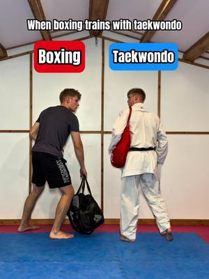 When boxing trains with taekwondo…