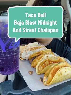 Trying Taco Bell’s Baja Blast Midnight And Street Chalupas for a Food Review! How does it taste? #tacobell #foodcritic #mukbang #fastfood #FastFoodReview 