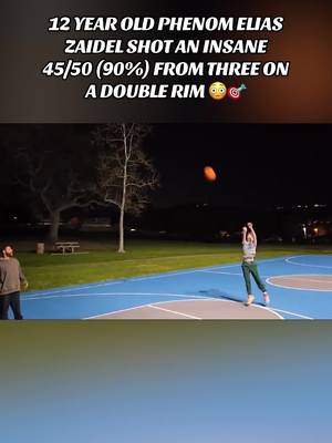REMEMBER THE NAME: 12 year old phenom Elias Zaidel shot an INSANE 45/50 (90%) FROM THREE ON A DOUBLE RIM 😳🎯