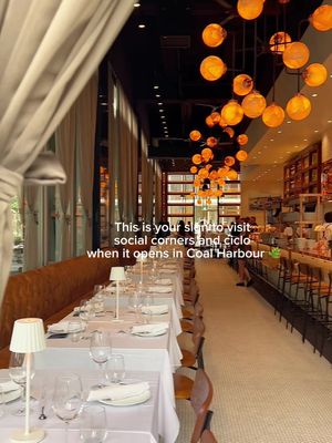 Get social with two new stunning Italian restaurant and cafe set to open on Sept 3rd at Coal Harbour Vancouver 🍷🌿✨ The interior stunning, the espresso martini perfection and the food and tiramisu is amazing make your reso now at these two highly anticipated opening in downtown Vancouver that will definitely be THE new way to dine and wine and they are just right beside each other! Social Corners 📍1050 W Cordova St Vancouver  Ciclo Expresso  📍1020 W Cordova St Vancouver  #italianrestaurants #newrestaurant #vancouvereats #yvreats #vancouverrestaurant 
