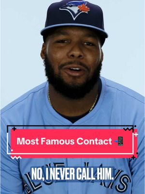 "Who's the most famous contact in your phone?" We think the GOAT needs to call Vladdy 😅 #MLB #PlayersWeekend #BlueJays #Toronto #PhoneContacts  