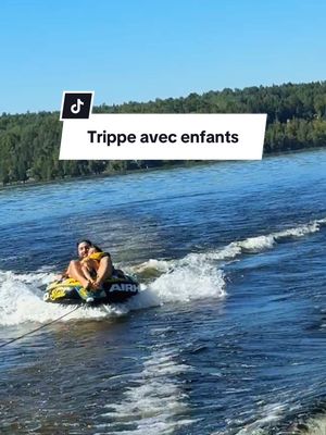 Mon chum voulait s’assurer que notre fils ose la trippe! #boatday #boatwithkids #explorequebec #fyp